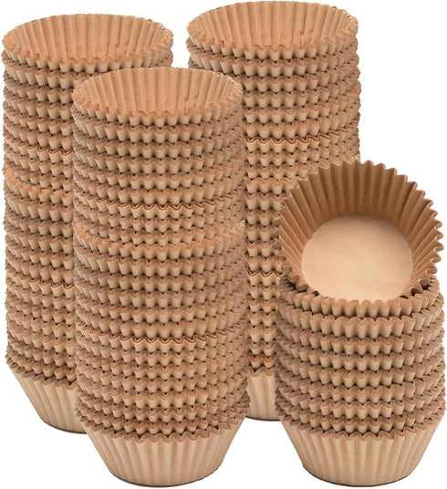 qiqee 1000pcs Natural Cupcake Liners, Food Grade Baking Cups, Standard Size Muffin Liners with No Smell