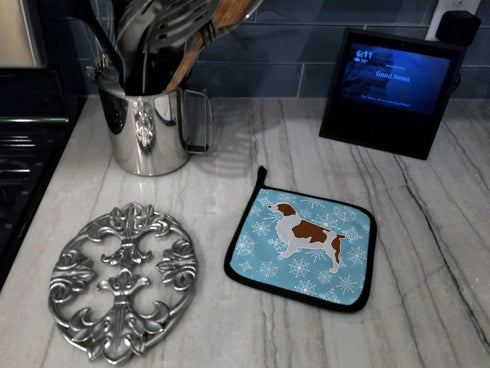 Caroline's Treasures BB3500PTHD Winter Snowflake Welsh Springer Spaniel Pot Holders, 7 1/2 x 7 1/2