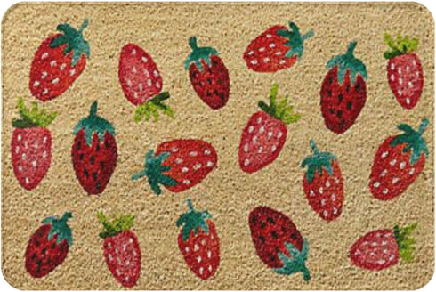 Welcome Mats for Front Door Outdoor Entry, Strawberries Doormat, Funny Non Slip Mat for Home Indoor Rugs 17x30 Inch