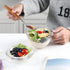 WHJY Small Glass Bowl, Microwave Safe Soup Bowl with Lid and Handle, Clear Oatmeal Bowl for Soup, 500ml/16oz