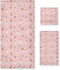 Pfrewn Christmas Winter Towels Set of 3 Christmas Symbol with Pink Bathroom
