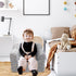 ALIMORDEN Kids Ultra-Soft Snuggle Foam Filled Chair, Glow-in-The-Dark Dinosaurs Fossil Pattern Toddler Cuddly Sherpa