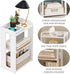 3 HAYOFAMY Tier End Table Nightstand White, Small Bookshelf with Open Shelf, Narrow Side Table Bedside Table