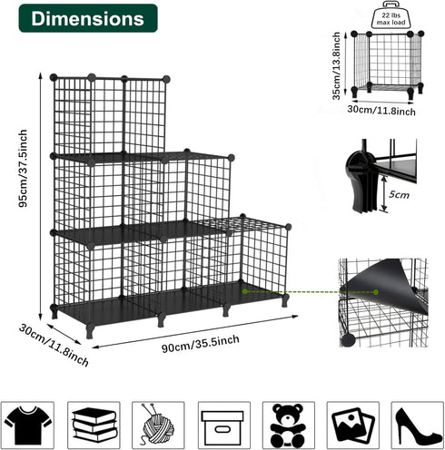 Closet 6 Closet AWTATOS Wire Cube Storage Organizer, Organizers and Storage, Metal Cube Storage Shelves Bookshelf
