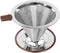 Pour Over Coffee Dripper, Professional Stainless Steel Drip Cone with Reusable Paperless Filter, 1-4 Cup, Cup Stand