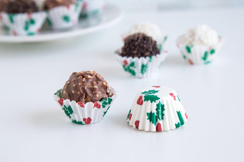 Fox Run Christmas Paper Muffin and Cupcake Liners, Set of 100 Mini Size