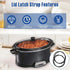 Black Lid Latch Strap Rubber Band for Hamilton Beach Crock Pot Slow Cooker, 6,7,8 Quart, Sturdy Material 2 Pcs