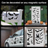 Whaline 16Pcs Halloween Refrigerator Magnets, Black Bat Stickers, Happy Halloween Decorative for Locker, Home, Garage