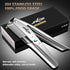 5 Garlic Press Stainless Steel, Premium Garlic Mincer - Years Warranty - No Need to Peel Garlic Crusher, Ginger Masher