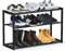 Jripae Bamboo Shoe Rack for Entryway, Stackable 3 Tier Shoe Organizer Shelf