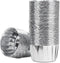 EUSOAR Aluminum Foil Silver Cupcake Liners, 50Pcs Disposable Muffin Baking Cups, Ramekin Holders