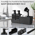 Set 4-in-1 Kitchen Soap Dispenser with Sponge Holder and Brush for Sink Rack Hand Soap and Dish Soap Dispensers Black