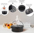 Retro Portable Iron Mosquito Coil Holder, Round Fireproof Incense Holder for Home Office Camping (S-Black, 2Pack)