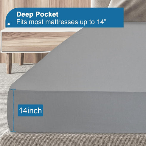 Twin Mattress Protector Waterproof, Twin Size Mattress Pad Cover for Kids Bed, Soft & Breathable Fitted Sheet for