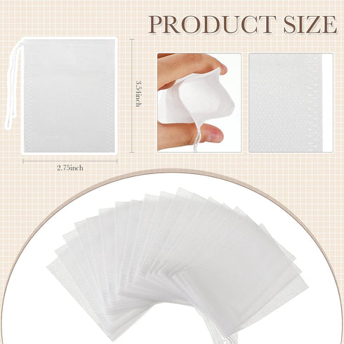 2400 Zubebe Pcs Disposable Tea Bags for Loose Leaf Tea Empty Teas Bags with Drawstring Bulk Filter Infusers for Coffee