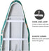 Ironing Board Cover and Pad Standard Size 15" x 54", Cotton with Scorch Resistant Thick Padding, Green+Flowers, 3 Pairs
