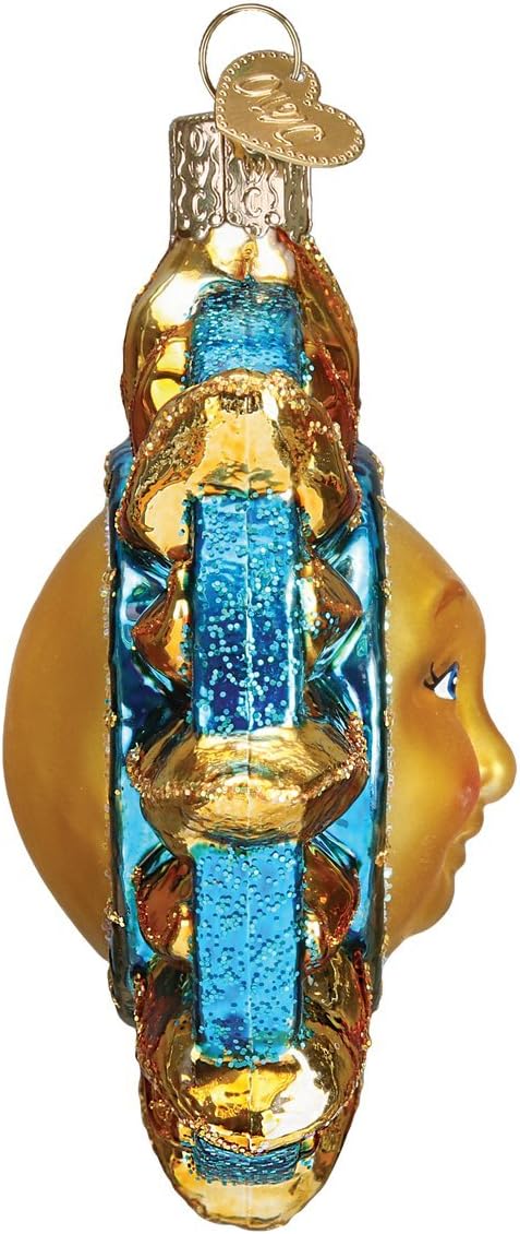 Old World Christmas Ornaments Glass Blown Fanciful Sun, Outer Space Gifts for Christmas Tree, 22034