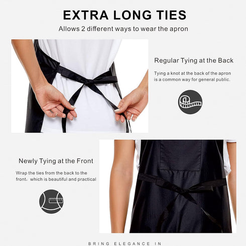 Hair Stylist Apron - Waterproof Protective Coated Salon Apron for Women/Men with Pockets for Cosmetologist and Grooming