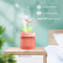 Bedroom Quiet Mini Humidifier, 260ml Auto Shut Off Desk Humidifier with Flower, 7 Colors Night Light for Travel