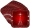 3dRose Silver Star Christmas Tree Soft Coasters, Set of 8 with Holiday Red Background (CST_164753_2)