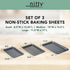Nifty Cookie & Baking Sheets (Set of 3) – Non-Stick Coated Steel, Dishwasher Safe, Oven Safe up to 450 Degrees, includes Large/Med/Small Pans by Nifty Solutions