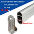 10Pcs Zinc Alloy Oval Closet Rod End Supports, Fit Oval Rod 18 x 35 mm
