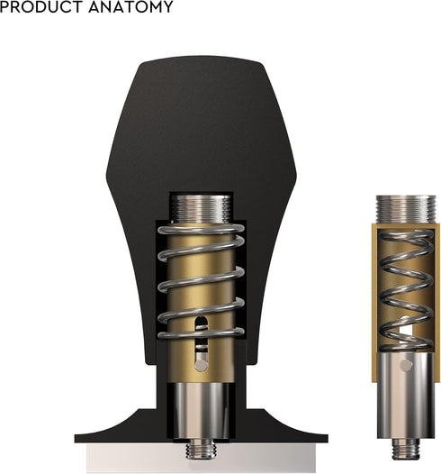 Normcore Coffee Tamper 57mm, Spring-loaded V4 Barista Espresso Tamper with 15lb / 25lb / 30lbs Springs, Anodized Handle