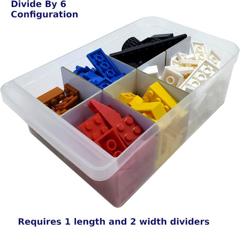 IRIS USA Large Drawer Dividers for Plastic Storage Craft Cabinets, Configurable (4X Length + 4X Width Pieces)
