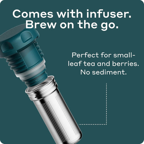 46 oz 45 65 BOBBER Stainless Steel Thermo Flask with Removable Tea Infuser Keeps Hot Hours, Cold Hours BPA-Free