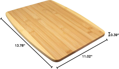 Bamboo Cutting Board Set, Eco-Friendly Wood Chopping Boards for Meal Prep and Serving