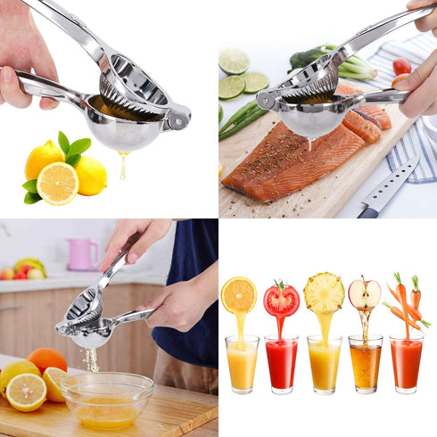 Manual Lemon Squeezer - Metal Rustproof Lime Squeezer, Handheld Citrus Press Juicer for Extracting Lemon Juice
