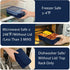 Caperci Classic Bento Box Adult Lunch Box, 47 oz Leakproof 3-Compartment Container for On-the-Go Eating, Navy Blue