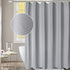 AooHome 75 Inch Long Shower Curtain, 72" Width, Durable Polyester Bathroom Curtain with Waffle Weave Plaid Design