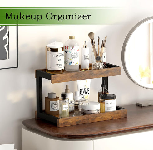 MARTY 2 Countertop, 15.8''L Countertop, Counter Tier Spice Rack Organizer for Coffee Station/Bathroom Organizer Shelf