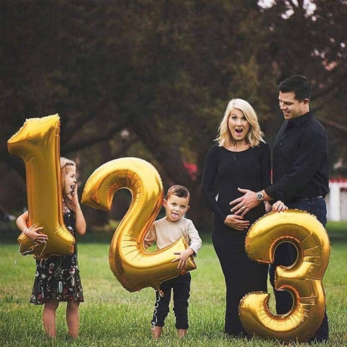 Lovoir 40 Inch Large Gold Number 1 Balloon, Jumbo Mylar Foil Helium Balloon for Birthday Party Decorations