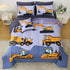 Sets Kids,6 3D Set Set,Trucks JQinHome Construction Twin Bedding for Boys Piece Bed in A Bag Cartoon Car Excavator