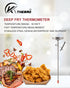 KT THERMO Candy/Deep Fry Thermometer with Instant Read,Oil Thermometer,8" Stainless Steel Stem Meat Cooking Thermometer,Best for Turkey,BBQ,Grill