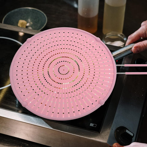 Cabilock 1pc Silicone Splatter Screen Oil Cooking Lid for Frying Pan, Easy to Clean Pot Cover for Kitchen Use