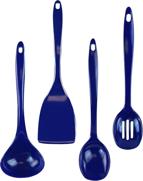Reston Lloyd 100% Melamine Kitchen Utensil Set - Non Scratching Ladle, Spoon, Slotted Spoon, Spatula