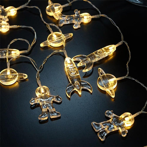 50 AceList LED Children's Room LED String Light Astronaut Spaceship Rocket Pendants Holiday Party Lights Wall Window