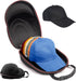 Glamgen Hard Hat Case for Baseball Caps, Travel Carrier with One Black Cap, Adjustable Shoulder Strap