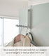 Smart Over The Door Coat Hook Organizer, 2-Hook Collapsible Rack for Entryway or Bedroom Closet - Steel