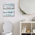 Jetec 2 Pieces Funny Bathroom Pictures Wall Sign Decor - Rustic Farmhouse Bathroom Rule Wall Art