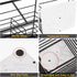 Metal Utensil Holder for Kitchen Counter - Large Organizer with Salt and Pepper Shakers, Marble Base