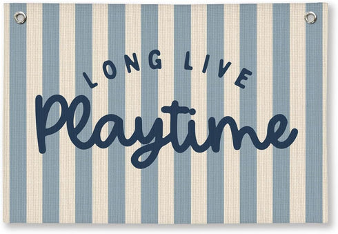 ShowDraven Playroom Wall Decor, Toddler Playroom Decor Hanging Linen Banner,Play Room Wall Decor