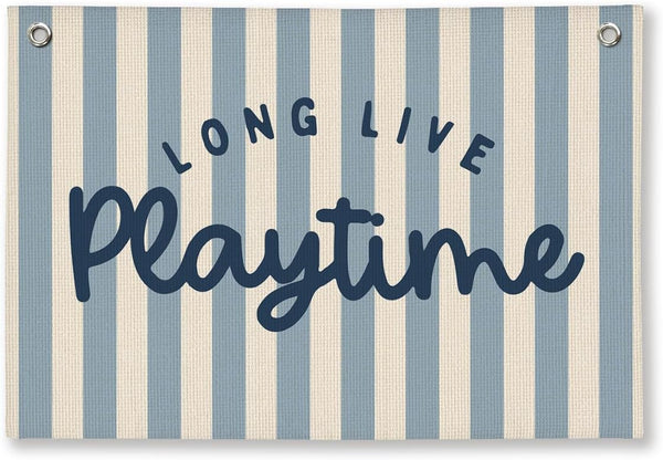 ShowDraven Playroom Wall Decor, Toddler Playroom Decor Hanging Linen Banner,Play Room Wall Decor