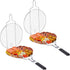 Yungyan 2 Pcs Grill Basket for Outdoor BBQ, Stainless Steel Portable Rack for Fish, Vegetables, and Steak Cooking