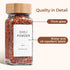 4 oz 6Pcs Set, ComSaf Glass Spice Jars with Label, Empty Spice Containers with Bamboo Lids, Square Seasoning Containers