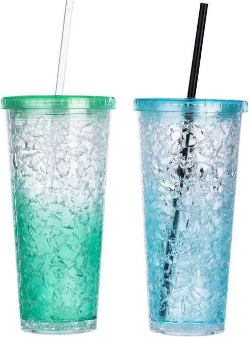 DAKOUFISH 10 Inch Long Black Reusable Plastic Drinking Straws Set of 12 with Cleaning Brush for 16 oz & 24 oz Mason Jars