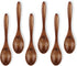 6Pcs Small Wooden Spoons, 5.5 Inches Honey Spoons, Little Wooden Utensils Set for Cooking Soup Tea